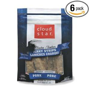 Cloud Star Tender Jerky Strips Dog Treats, Pork, 3.5 Ounce Pouches 