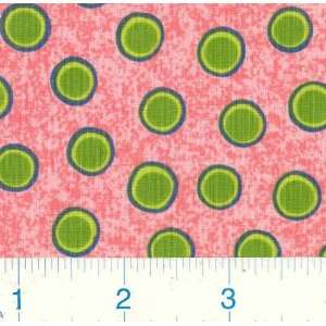  45 Wide Clown Dots Pink Fabric By The Yard Arts, Crafts 