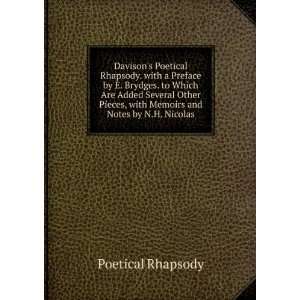  Davisons Poetical Rhapsody. with a Preface by E. Brydges 