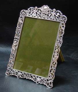 Nice antique Argentine silver 800 with cherubs picture frame  
