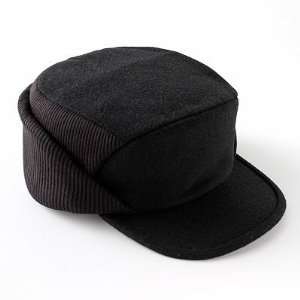  Dockers® Mens All Sizer Hat with Ear Flaps   Black 