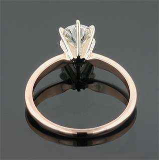 CT 14KW & ROSE GOLD MOISSANITE SOLITAIRE RING  