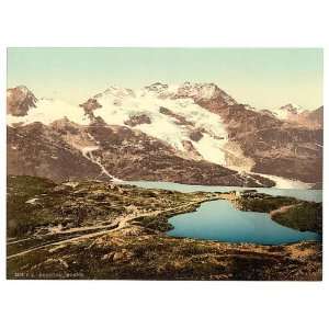   Bernina Hospice and Cambrena Glacier, Grisons, Switzer