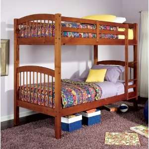  The Simple Stores Twin Bunk Bed with Built In Ladder