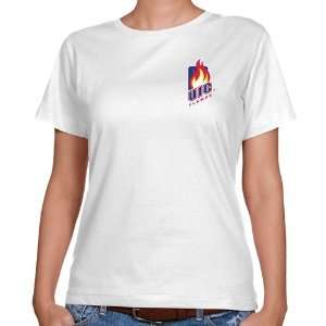  NCAA UIC Flames Ladies White Chest Hit Logo Classic Fit T 
