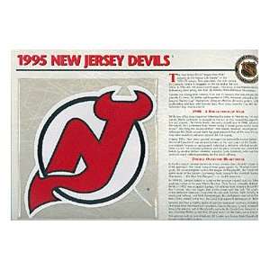  1995 New Jersey Devils Official Patch on Team History Card 