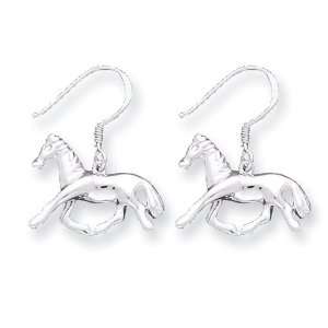  Sterling Silver Horse Dangle Earrings Jewelry