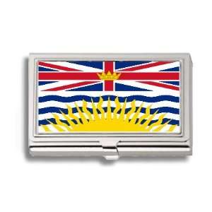  British Columbia Canada Flag Business Card Holder Metal 