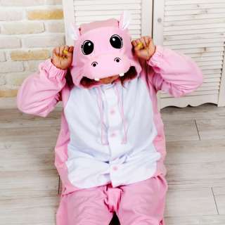 SWEET HOLIC Kigurumi Animal Pajamas Costume   Pink Hippo