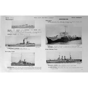  1953 54 Norwegian Ships Mewa Eskdale Norge Froya Boats 