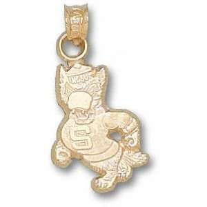  North Carolina State Wolfpack Solid 10K Gold Strutting Wolf 