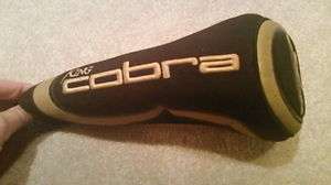 King Cobra Mens Black/Gold Universal Sock Style Driver Head Cover NEW 