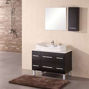  Design Element USA DEC012A Paris Single Sink Bathroom 