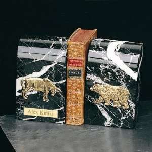  Marble Stock Market Bookends 
