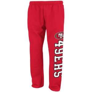 Reebok San Francisco 49ers Scarlet Shuffle Left Fleece Pants (Small 