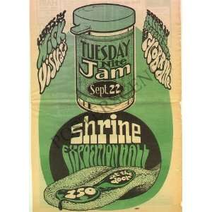  Tuesday Nite Jam Shrine Hall Original Concert Ad 1970 