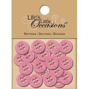  K&Company Pink Plaid Circle Buttons Arts, Crafts & Sewing