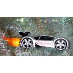  Hot Wheels Silver Car Flames Shooting Christmas Ornament 