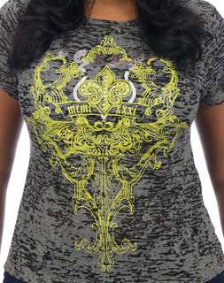 DEREON COLLEGIATE DIVA BURNOUT TEE  