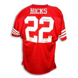    Dwight Hicks Autographed Jersey   Throwback Red