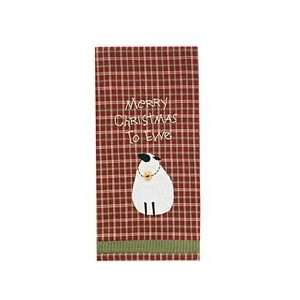  Merry Christmas to Ewe Sheep Tea Towel Fabric Stitch 