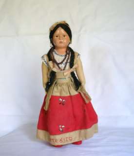 Composition Mexico Mexican Doll Figure Trading Post Souvenir Antique 