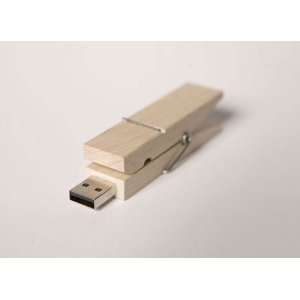  cool wood clip USB Memory Stick Flash Drive 4 GB 