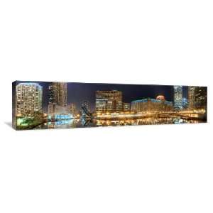 Chicago River from Lake Street Bridge   Gallery Wrapped Canvas 