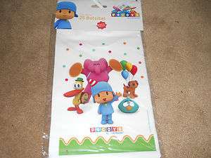 POCOYO 8 PC PARTY LOOT BAGS FOR PARTY FAVORS, NEW SPANISH VERSION 
