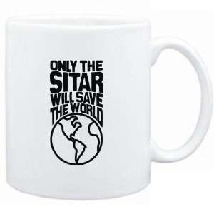  Mug White  Only the Sitar will save the world 