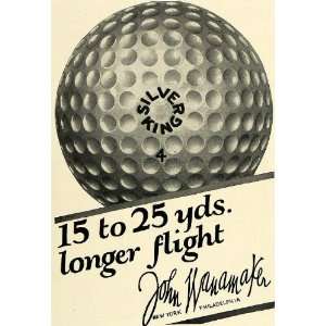  1925 Ad John Wanamaker Department Store Golf Ball 