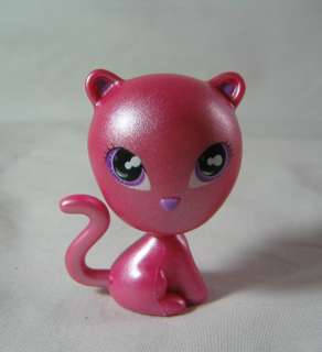 Littlest Pet Shop 2 1/4 high pink cat kitten TM & MGA  