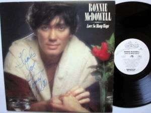 Ronnie McDowell AUTOGRAPHED Love So Many Ways PROMO LP  