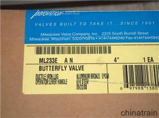 Milwaukee Iron Butterfly Valve ML233E Al Bronze 4 EPDM  