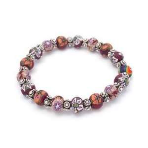 Vanessa Collection Small Bead Bracelet with Sterling 