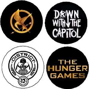  The Hunger Games   4 Piece Button Pin Set Sports 