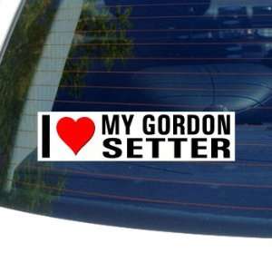  I Love Heart My GORDON SETTER   Dog Breed   Window Bumper 