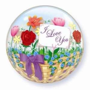  Single Bubble   I Love You   Flower Basket Balloon Case 