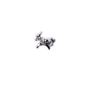  Sterling Silver Cow Jumping Over the Moon Charm 