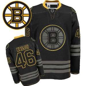 Boston Bruins Black Ice Jersey David Krejci Hockey Jersey(All are Sewn 