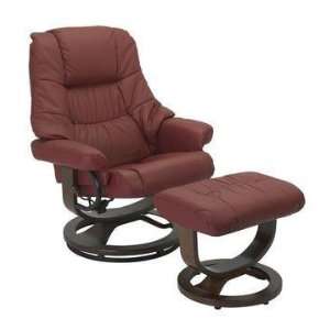  Mario Scarlet R 262 Series Top Grain Leather Recliner and 