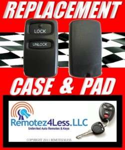 REMOTE KEY KEYLESS FOB REPLACEMENT CASE & PAD + FREE SH  