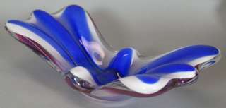 Huge 14 Paul Kedelv Flygsfors Coquille Art Glass Bowl  