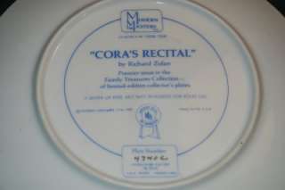 Richard ZOLAN Ltd Ed Plate CORAs RECITAL  