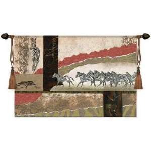  Serengeti Zebras Wall Hanging   52 x 36