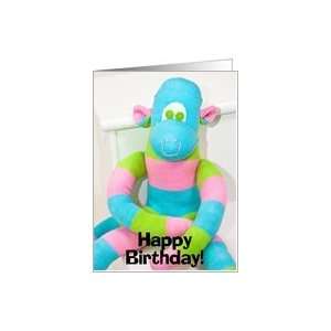  Happy Birthday (Sherbert sock monkey) Card Health 