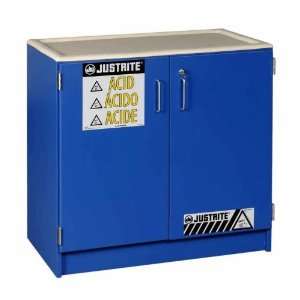 Justrite Wooden Laminate Storage Cabinet, 24 gallon capacity, 2 Door 