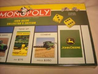 NIB SEALED JOHN DEERE MONOPOLY GAME COLLECTORS EDITION, PEWTER TOKENS 