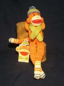 Monkeez Small Rusty Sock Monkey 14 Orange Midwest NWT  