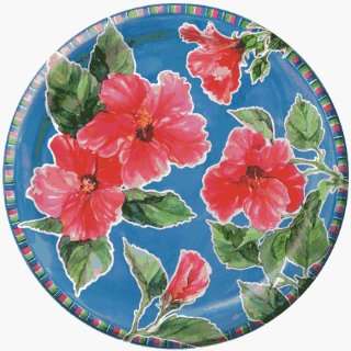 Creative Converting Bright Hibiscus 10 Inch Banquet Plate   96 Count 